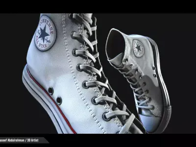 Converse Shoes 3D Model 3D model