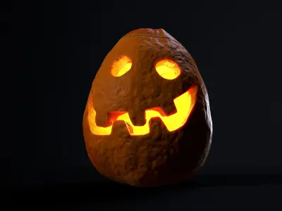 halloween pumpkin Low-poly 3D model