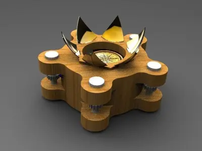 steampunk-compass-puzzle-box 2 futuristic crystal ball Free 3D model