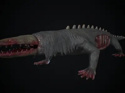 SCP 682 Low-poly 3D model