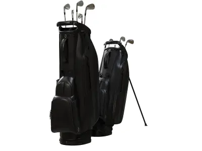 Golf Bag Vessel Player IV Pro Black Low-poly 3D model
