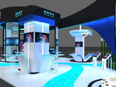 exhibition Low-poly 3D model 23