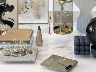 combination decorative Modern decoration 3D model