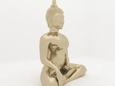 Buddha Sculpture  Low-poly 3D model