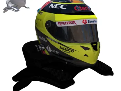 Perez Helmet 2016 Low-poly 3D model