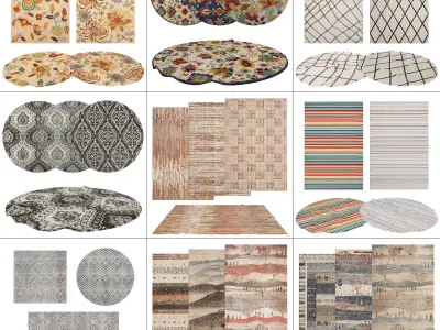 9 in 1 Rug Collection No 29 Low-poly 3D model