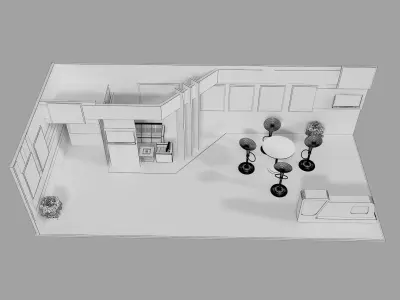 Booth Exhibition Stand a26 3D model