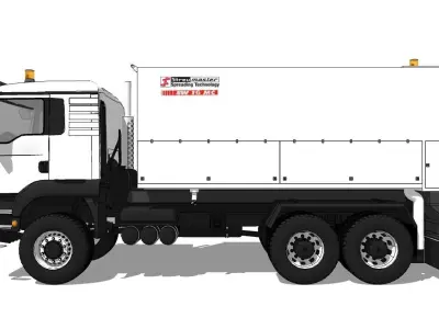 Epandeur STREUMASTER SW16MC sur porteur MAN TG 6x6 3D model