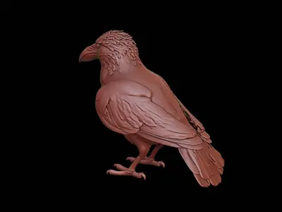 Crow Animal Sculpture 3D print model buy