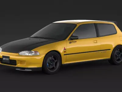 Honda Civic Spoon Sports 3D model