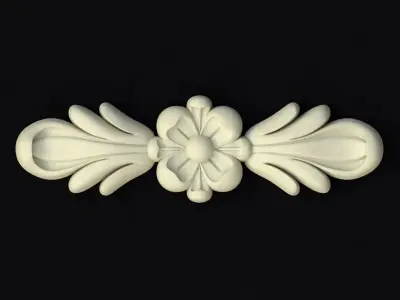 Central decor ornament for furniture 3D model 11