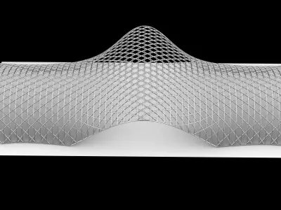 Pavilion Triangulated Wireframe Architecture Parametric v5 3D model