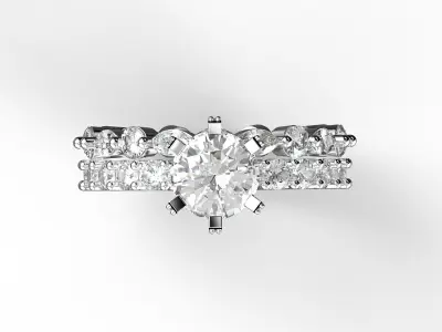 Ring engagement and wedding and anniversary 3D print model