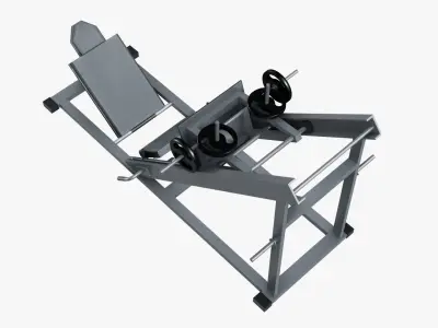 Leg Press Machine Low-poly 3D model