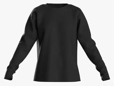Female raglan longsleeve 3D model