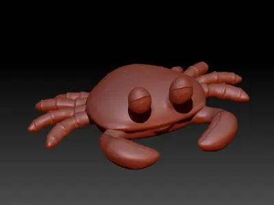Happy Baby Crab necklace charm bracelet jewelry 3D print model