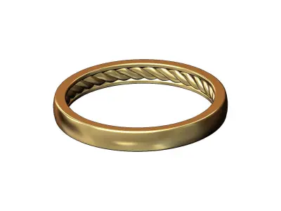 Inner braided thin cigar band US sizes 6to10 3D print model