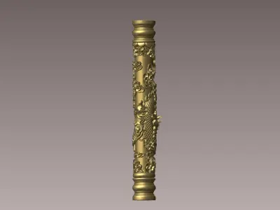 Dragon Column 3D print model