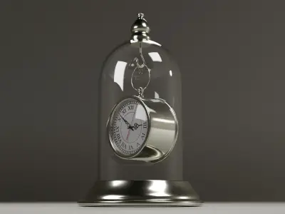 Desk clock in tube 3D model