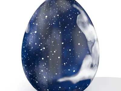 Easter Egg Cracked  N011 Low-poly 3D model