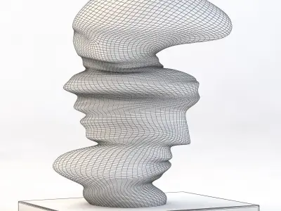 Level Head Sculpture By Tony Cragg 3D model