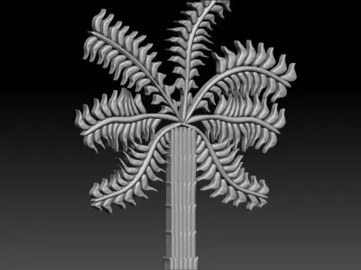 Palm Tree Relief 3D Printable Model 3D print model
