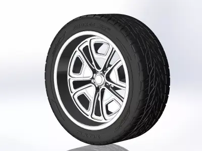 Custom wheels US Mags Spade for your scale model 3D print model
