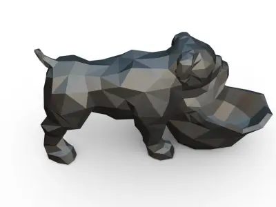 candy bowl English bulldog 3D print model