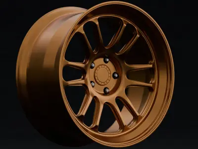 Cosmis Racing XT 206R Aftermarket Wheel Low-poly 3D model