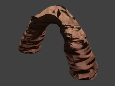 Natural Rock Arch for Game Engines Low-poly 3D model