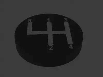 3D Printable Golfball-Style Gear Knob - 4-Speed Edition 3D print model