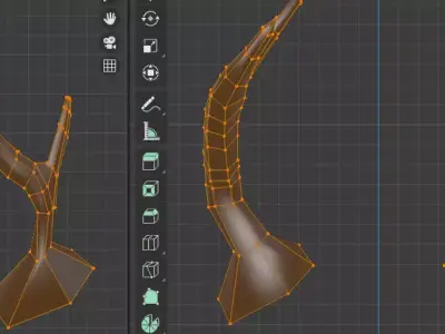 6 Point Deer Antlers in all 3D Formats Low-poly 3D model