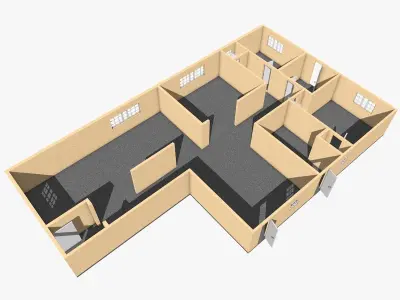 Floorplan apartment floor plan 3D model