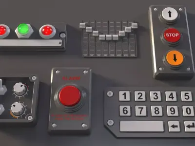 Industrial Kitbash - 14 - 199 pieces 3D model