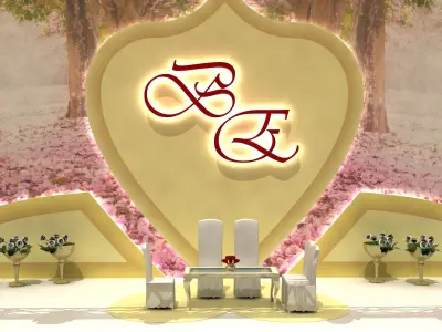 Wedding Party Stage 011 3D model