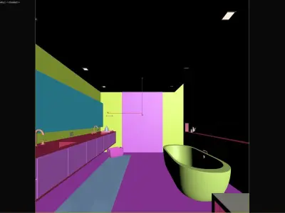 Marcio Kogan Bathroom Luxury 3D model