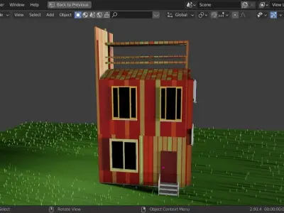 houzz house Low-poly 3D model