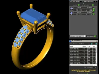 Custom Solitaire woman Ring   3D model