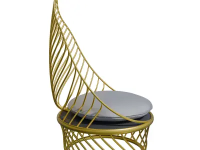 Leaf-shaped chair-Outdoor chair-Chair for decoration 3D model