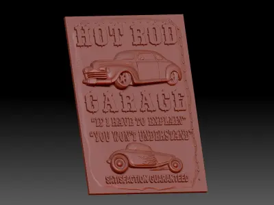 car retro  3D print model