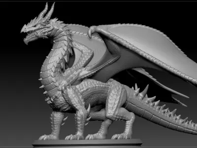 The Dreadful Dragon Magnarion  Zbrush Project File 3D model