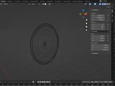 Golden mirror Free low-poly 3D model