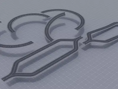 Stunt Tracks Free low-poly 3D model