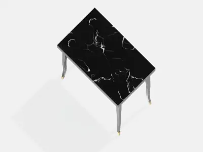 Velvet Luxe Living Set Low-poly 3D model