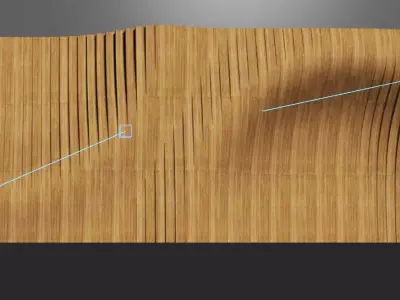 wavy wall decor 3D model