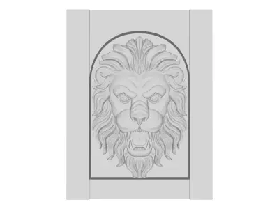 3d models of lion heads set of 7 models 3D print model