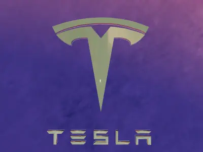 Sci-Fi Car Brand Logo 3D Render Cyberpunk Style Automotive Logo  Low-poly 3D model