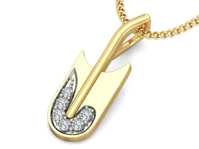 Solitaire Women Pendant 3dm STL OBJ FBX Renders Details 3D print model 57