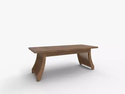 Tribesigns Rectangular Dining Room Table 3D model