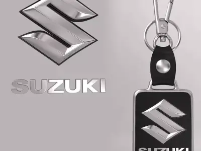 Suzuki car logo keychain  3d model  3D model